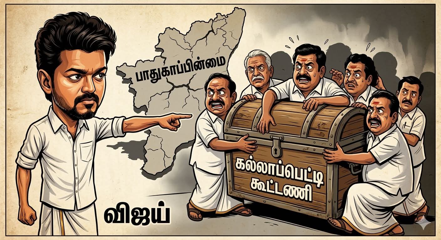 கல்லாப்பெட்டி கூட்டணியே பிரதானமா? – தமிழக அரசைச் சாடும் விஜய்!